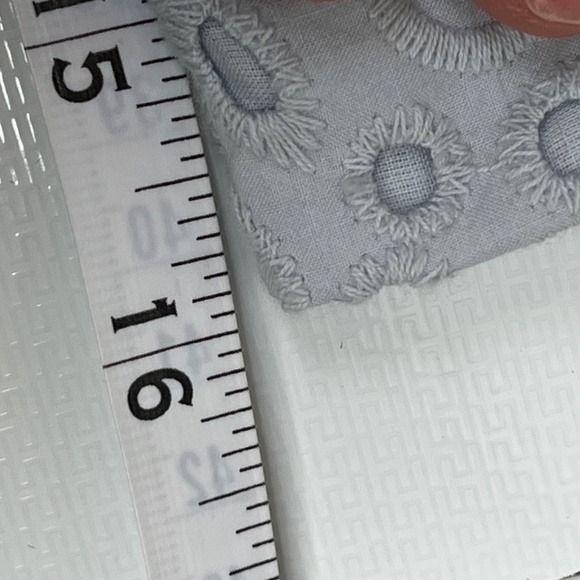 Maje Guipure Lace Top - Size 3 (Large, fits like Medium) Pale Blue / White - Picture 12 of 14